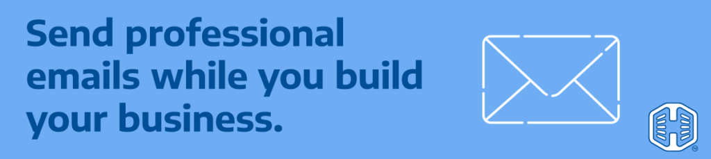 Banner - Send Professional Emails While You Build Your Business