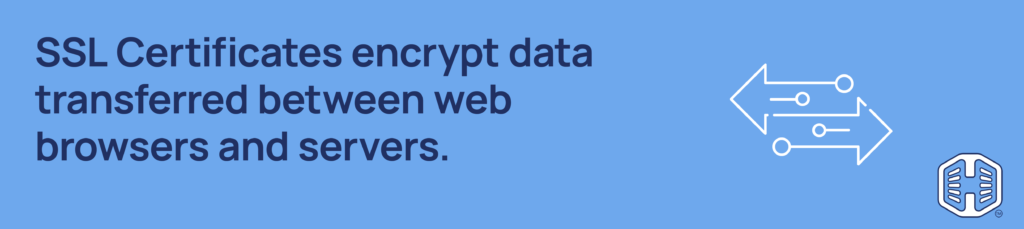 Strip Banner Text - SSL Certificates encrypt data transferred between web browsers and servers.