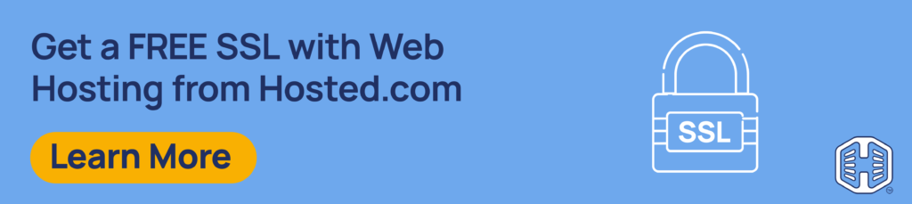 Strip Banner Text - Get a FREE SSL with Web Hosting from Hosted.com®