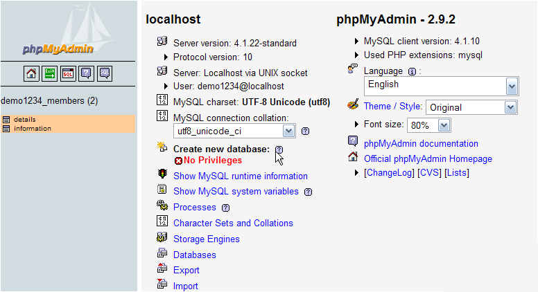 How to Run SQL Queries On A Database With phpMyAdmin - Database Table