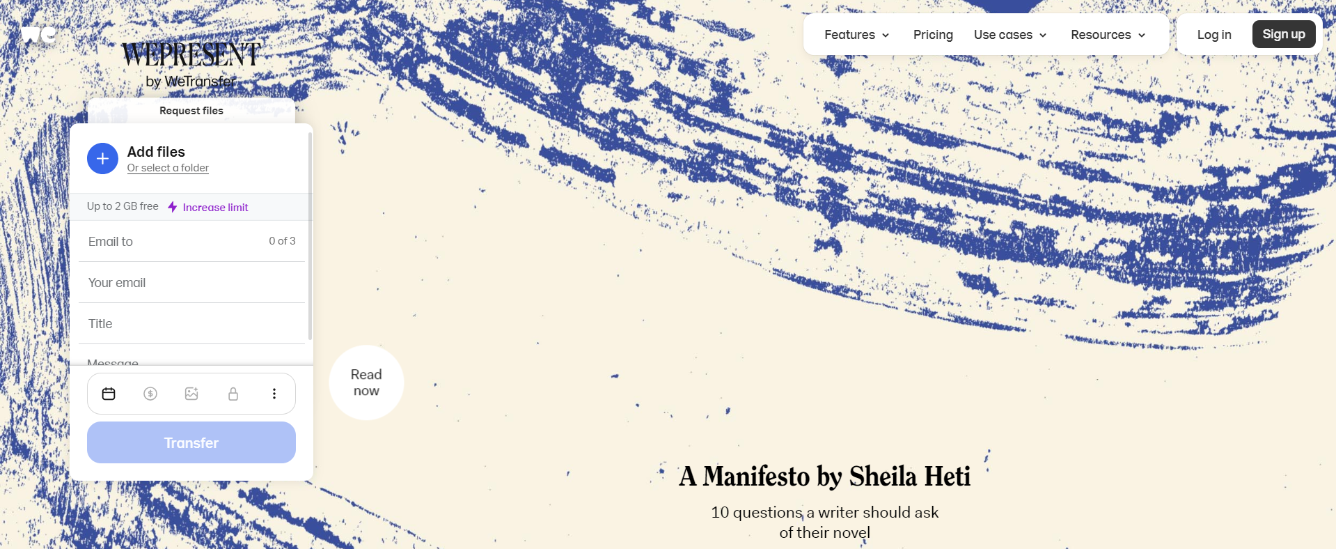 Sending Documents Via Email - We Transfer