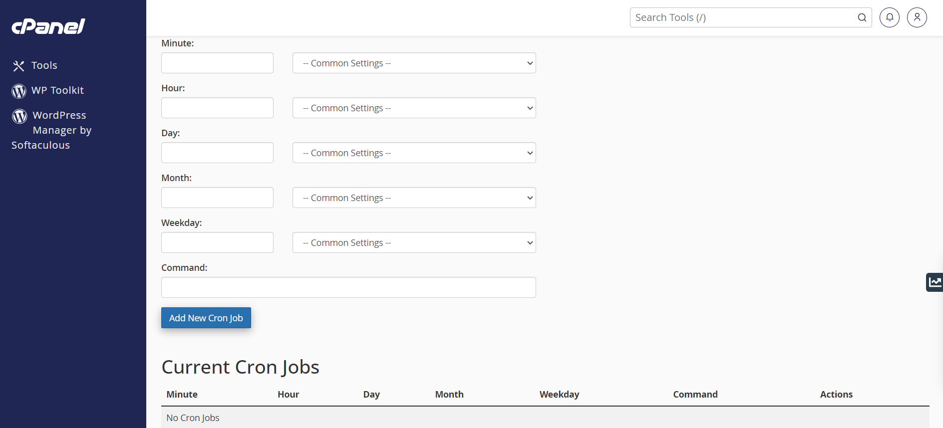 Setup A Cron Job In cPanel - Cron Settings