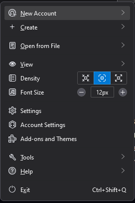 Setup An Email Account on Mozilla Thunderbird - Access Account Settings