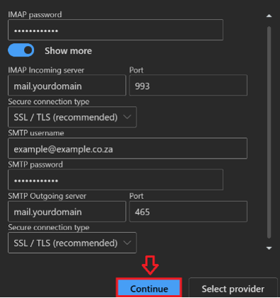 Setup An Email Account in Microsoft Outlook 2023 or MS 365 - IMAP Account Settings