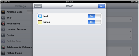 Setup An IMAP Email Account On iPad - Complete IMAP Setup