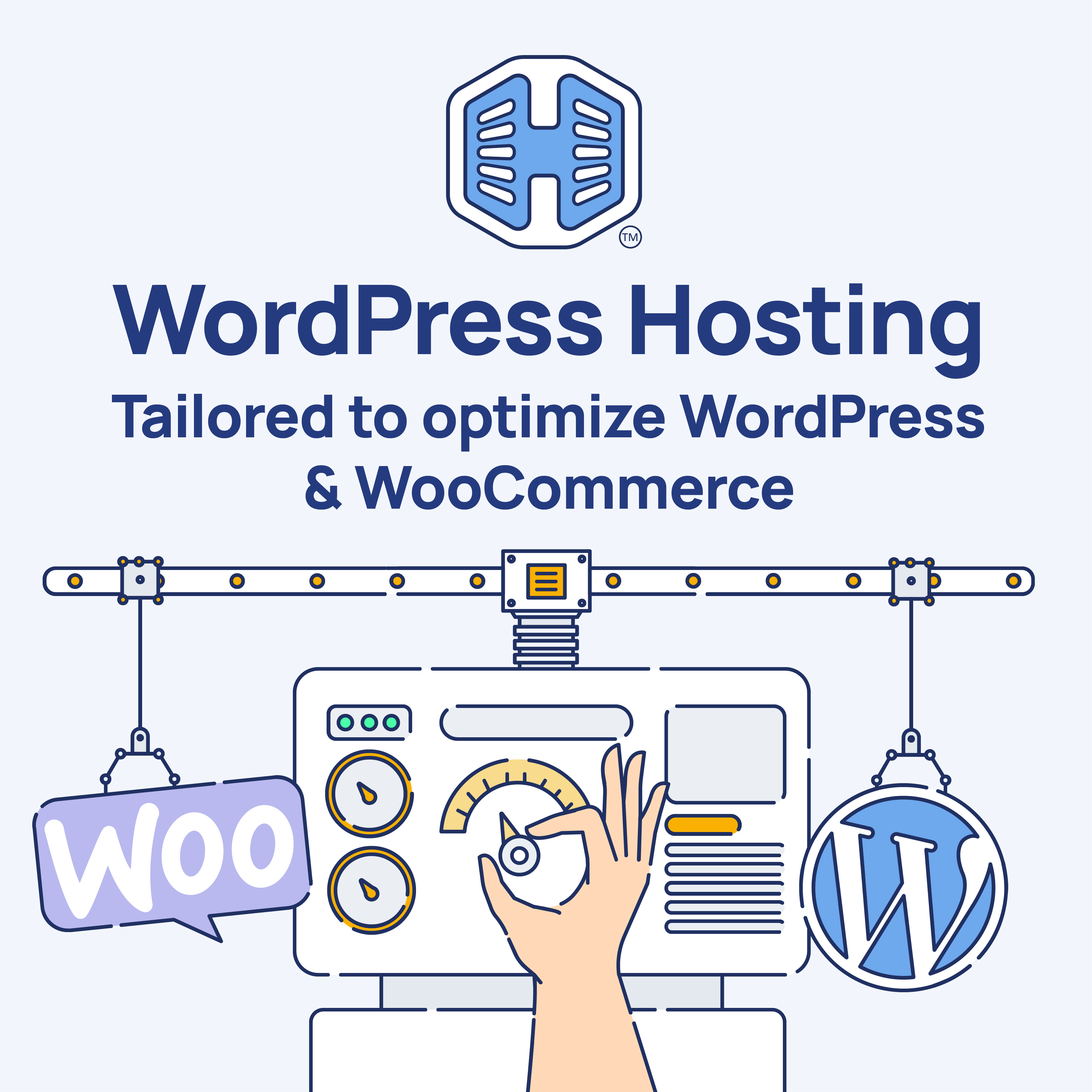 WordPress hosting, secure, fast, stable, Free SSL by Hosted.com
