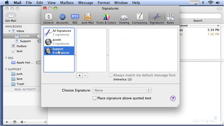Setup Email Signatures In Apple Mail - Create Different Signatures