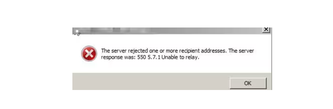 SMTP Delivery Error Code - 550 Error Code