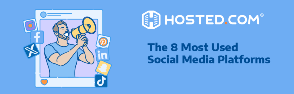 Strip Banner Text - The 8 Most Used Social Media Platforms
