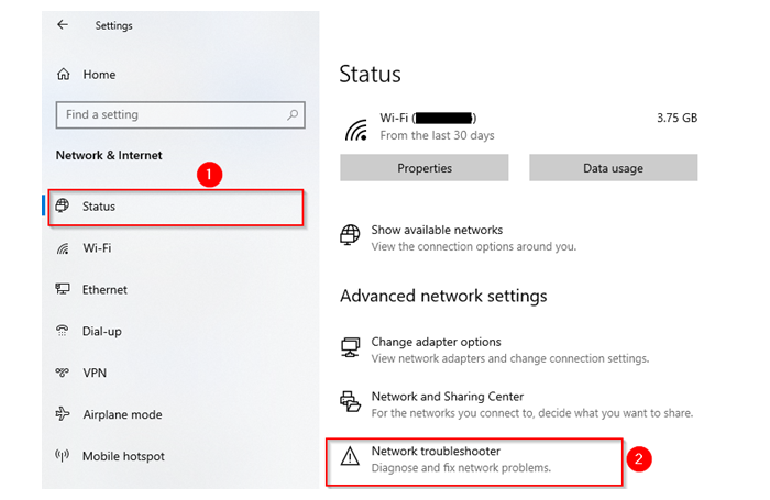 ERR_CACHE_MISS - Run Network Troubleshooter