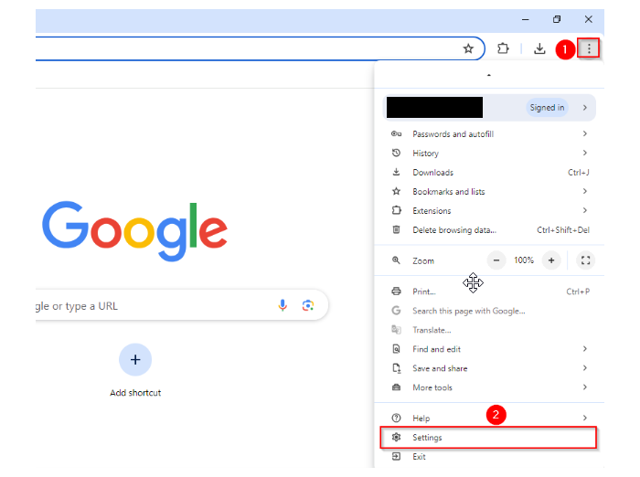 ERR_CACHE_MISS - Google Chrome Settings