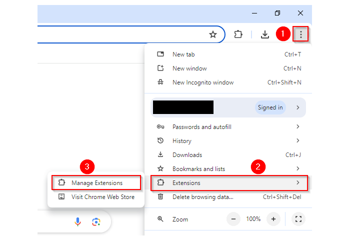 ERR_CACHE_MISS - Manage Extensions in Google Chrome