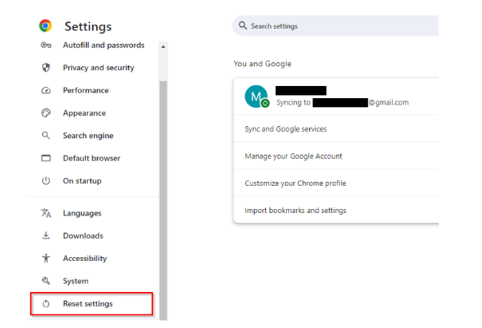 ERR_CACHE_MISS - Reset Browser Settings