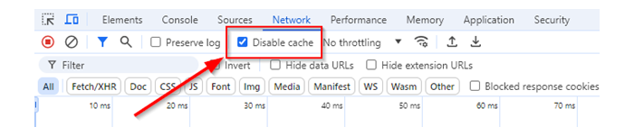 ERR_CACHE_MISS - Disable Cache in Chrome’s DevTools