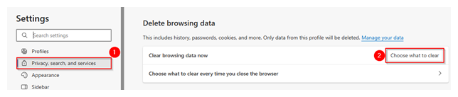 net::err_cert_authority_invalid - Choose What to Clear in Microsoft Edge