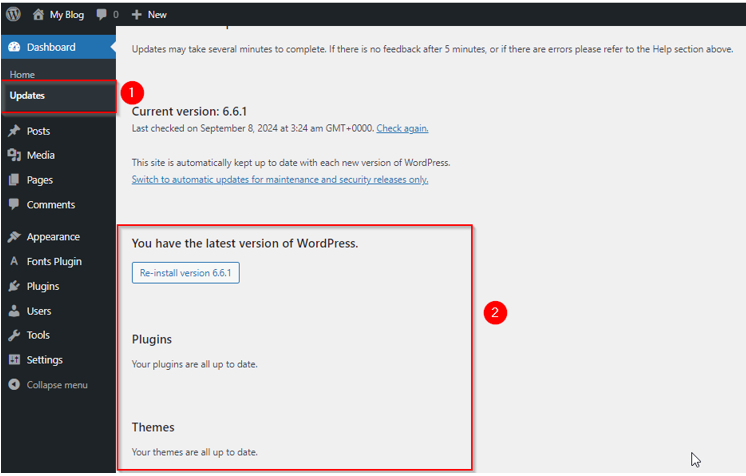 How to Backup Your WordPress Site - Update WordPress, Themes, and Plugins
