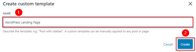 How to Create a WordPress Landing Page - Name Your Landing Page