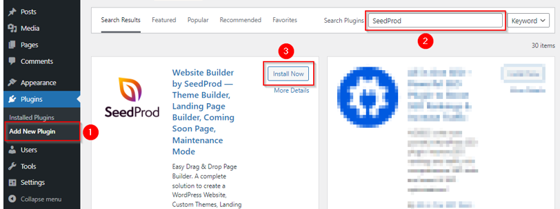 How to Create a WordPress Landing Page - Install SeedProd Plugin