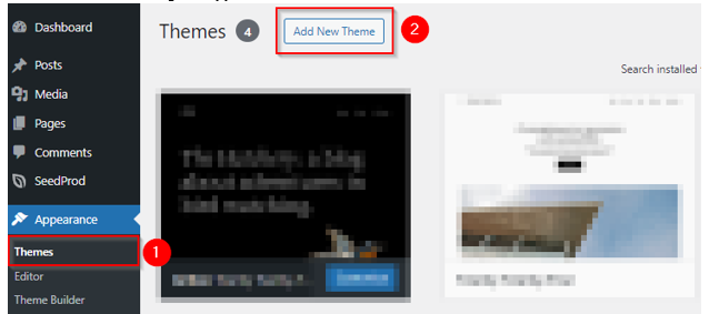 How to Create a WordPress Landing Page - Add New Theme