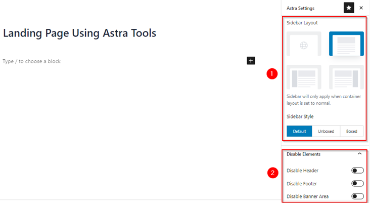 How to Create a WordPress Landing Page - Customize Sidebar and Additional Elements