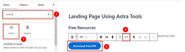 How to Create a WordPress Landing Page - Add Call to Action