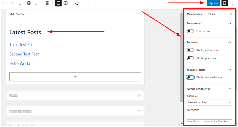 WordPress Widgets - Customize Latest Posts Widget