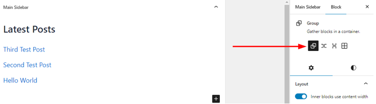 WordPress Widgets - Gather Blocks in a Container