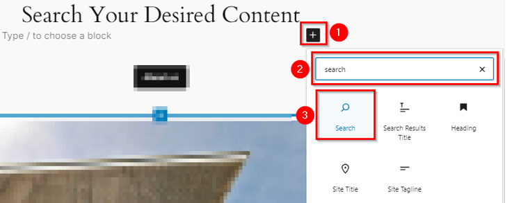 WordPress Widgets - Insert Search Widget