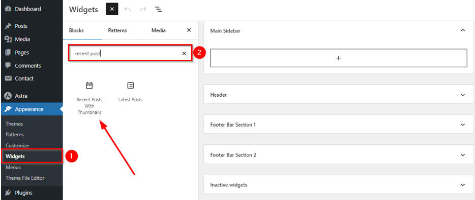 WordPress Widgets - Widgets - Recent Posts