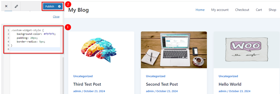WordPress Widgets - Add Custom CSS to Your Widget