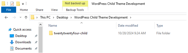 How To Create A WordPress Child Theme - Create a Folder