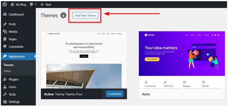 How To Create A WordPress Child Theme - Add New Theme