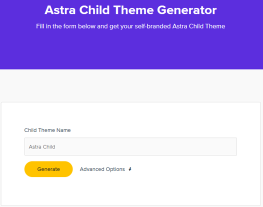 How To Create A WordPress Child Theme - Astra Child Theme Generator