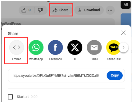 Embed A Video In WordPress - Generate Embed Code