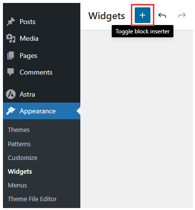 Embed A Video In WordPress - Block Inserter Button