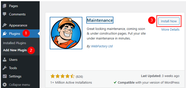 WordPress Hacked - Check, Repair, Prevent - Install WP Maintenance Mode Plugin