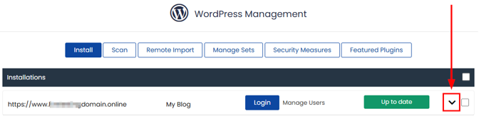 Update WordPress Plugins - Expand Settings