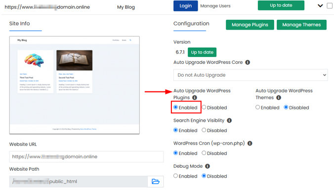 Update WordPress Plugins - Enable Automatic Plugin Updates from Hosting Account