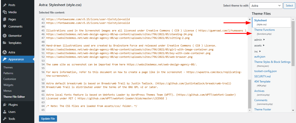 How to Update a WordPress Theme: 5 Effective Methods - Editing Theme Files Directly