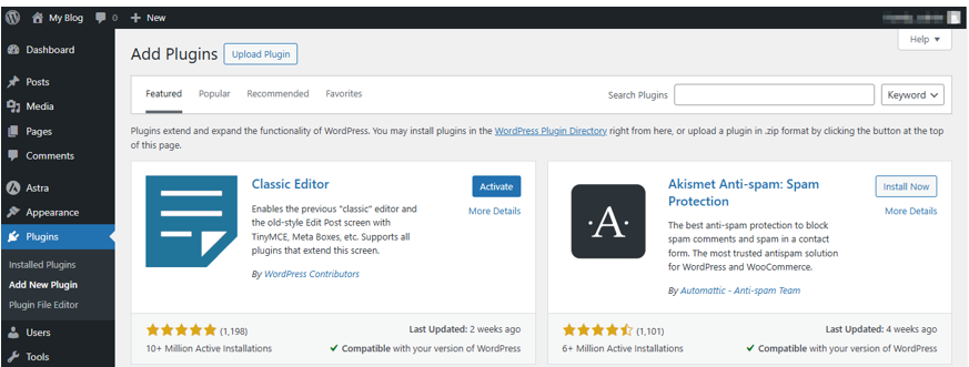 Create a Membership Website in WordPress - Install Plugins