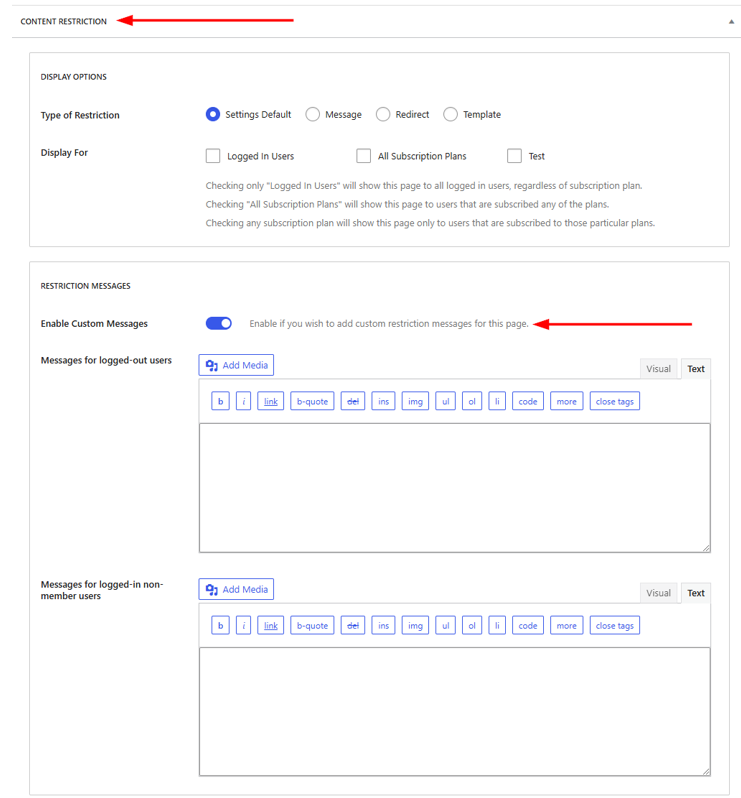 Create a Membership Website in WordPress - Customize Page Restriction