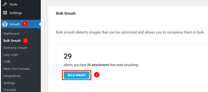 Fix Common WordPress Issues - Bulk Smush Settings