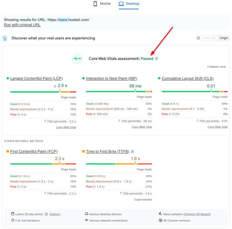 Core Web Vitals For WordPress - Test Core Web Vitals for WordPress Using Google PageSpeed Insights