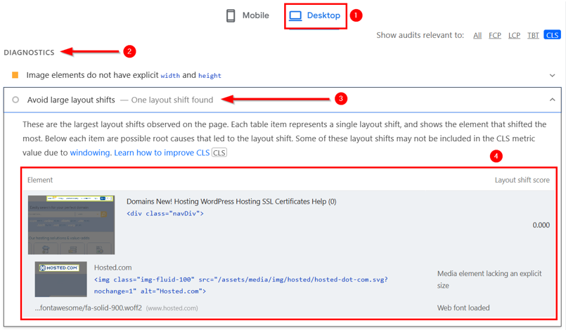 Core Web Vitals For WordPress - Discover CLS via PageSpeed Insights