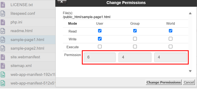 How To Upload HTML Files To WordPress - Check File Permissions