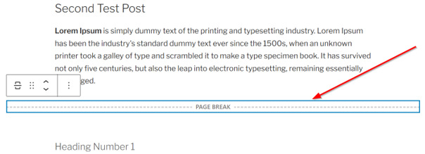 WordPress Pagination - Page Break in WordPress Post