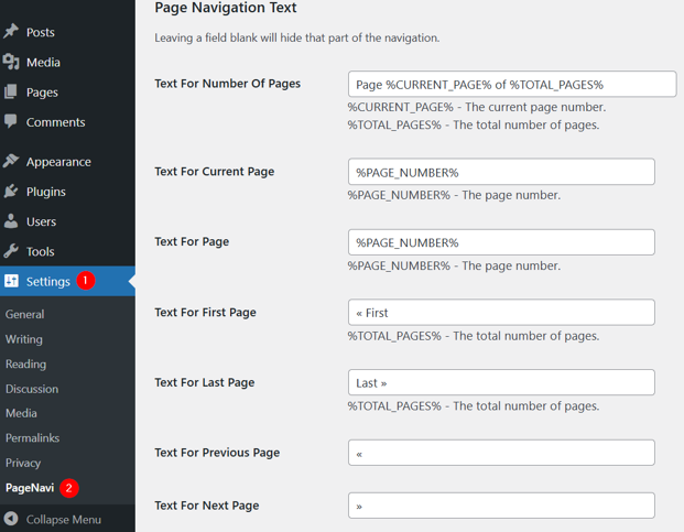 WordPress Pagination - Configure WP-PageNavi Plugin