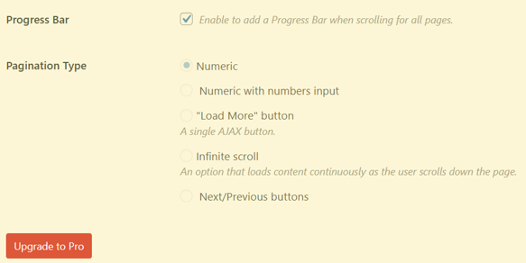 WordPress Pagination - Select Pagination Type