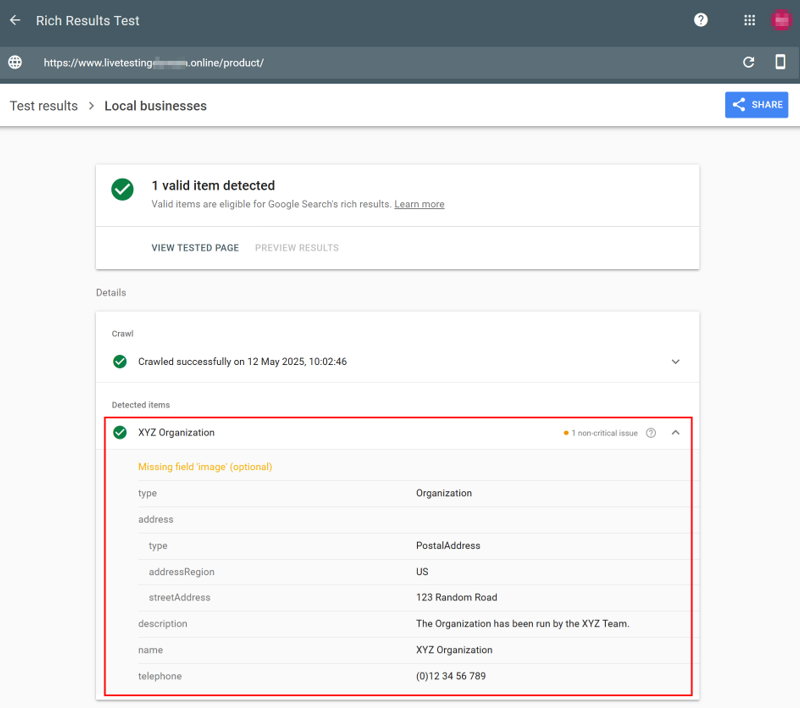 How To Add Schema Markup In WordPress - Validate Local Business Schema