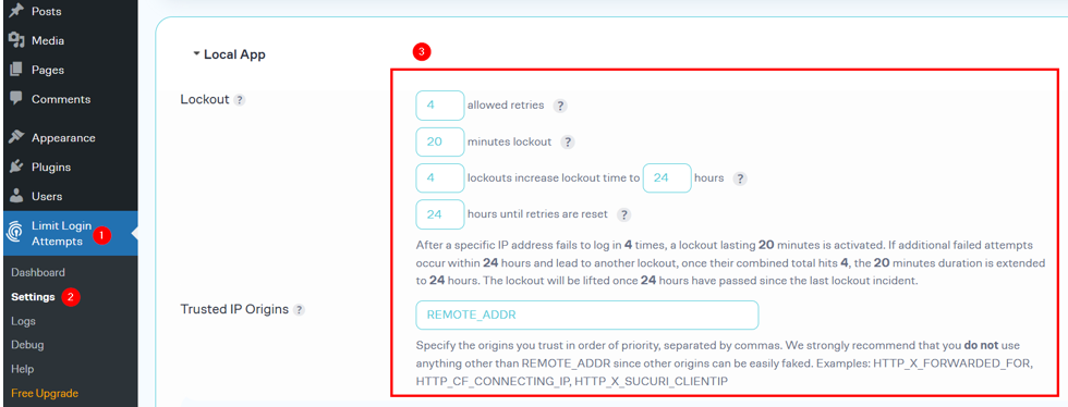 WordPress Login URL: How To Find, Protect & Change It - Specify the Lockout Settings WordPress Login URL - Specify the Lockout Settings